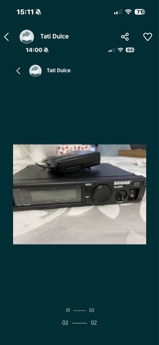 De vinzare shure ulx p 4 sm 58 si shure ulx p 4 de instrument