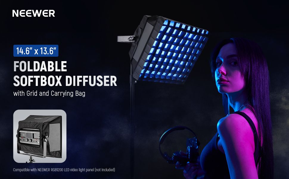 Проф. софтбокс. Грид. За ЛЕД панел. диодно осветление. камера. фото.