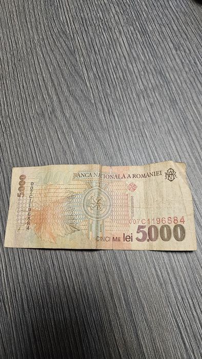 Bancnotă 5000 LEI 1998 SERIE 007C