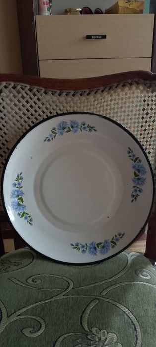 Эмалированное блюдо СССР 41 см (ЛМЗ).