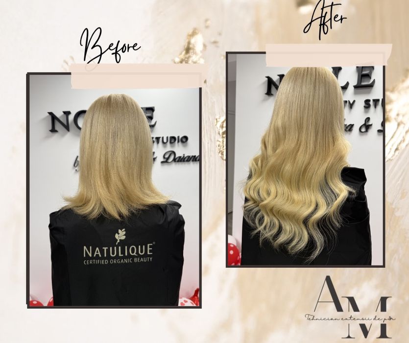 Montaj extensii de păr – volum și lungime instant