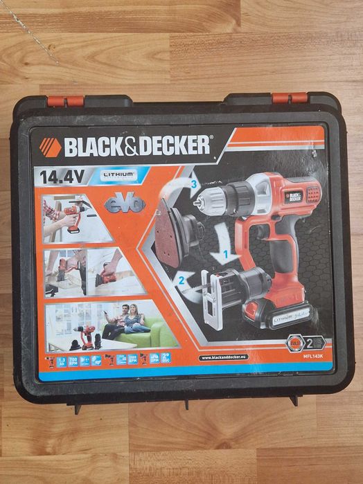 bormasina black-decker cu 3 capete interschimbabile