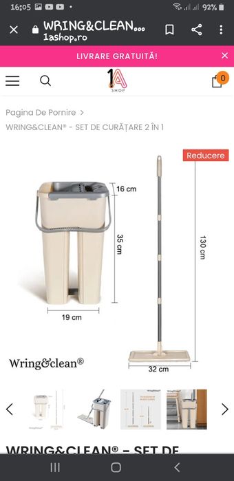 Mop inovator 2 în 1 nou