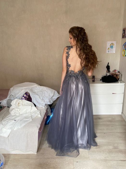 Бална рокля (сива)