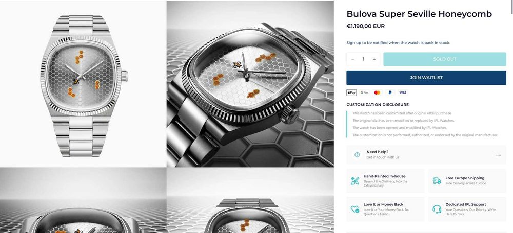 IFL Bulova Super Seville Honeycomb Limited edition