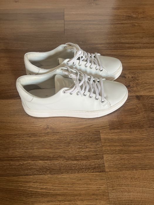 Бели кецове Бианки естествена кожа