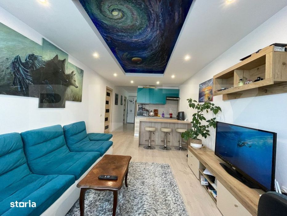 Apartament cu 3 camere, semidecomandat, mobilat si utilat, parcare, zo