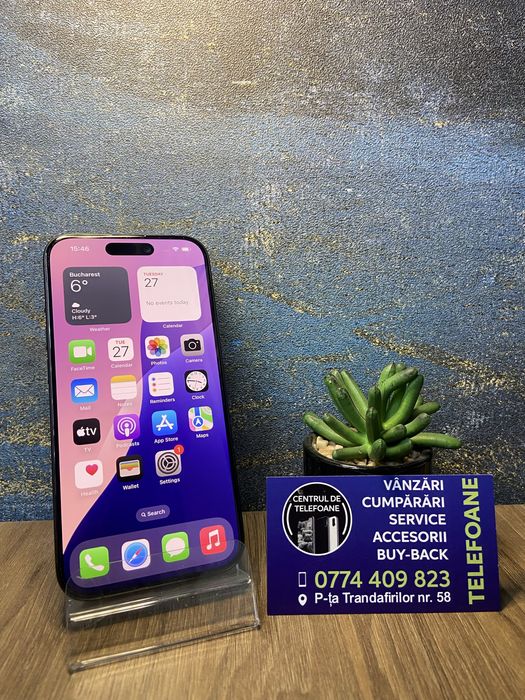 Iphone 15 Pro/128 GB/Garantie 2Ani Centrul de Telefoane/Rate