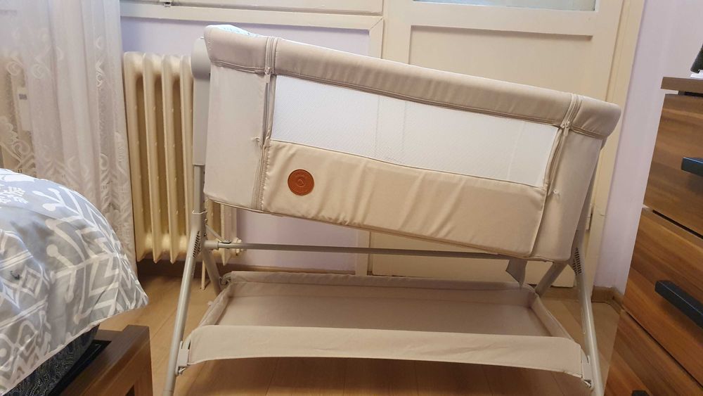 Patut co-sleeper, Lionelo, Leonie Plus, Pliabil, Cu sistem de leganare