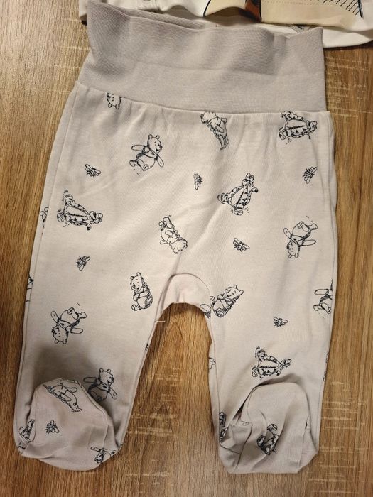 Set bebe 2 piese din bumbac organic cu Winnie the Pooh, 0-3 luni