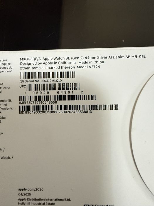 watch Apple SE Gen2 Cell 44mm Гаранция 1г