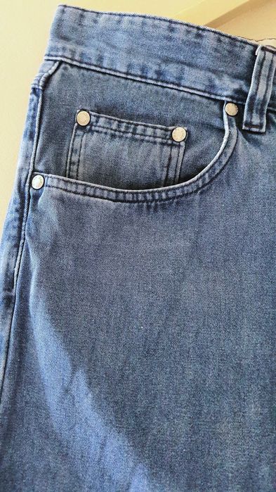 Светлосини мъжки дънки Hugo Boss W33 L34 (размер M/L) 100% памук, без забележки
