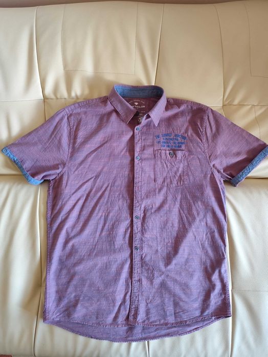 Cămașă Tom Tailor, mov/albastru denim, mărimea L
