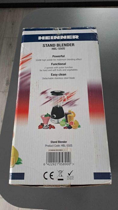 Heinner Blender HBL-550S, 550 W, 1.5 l, 2 Viteze si Functie Pulse