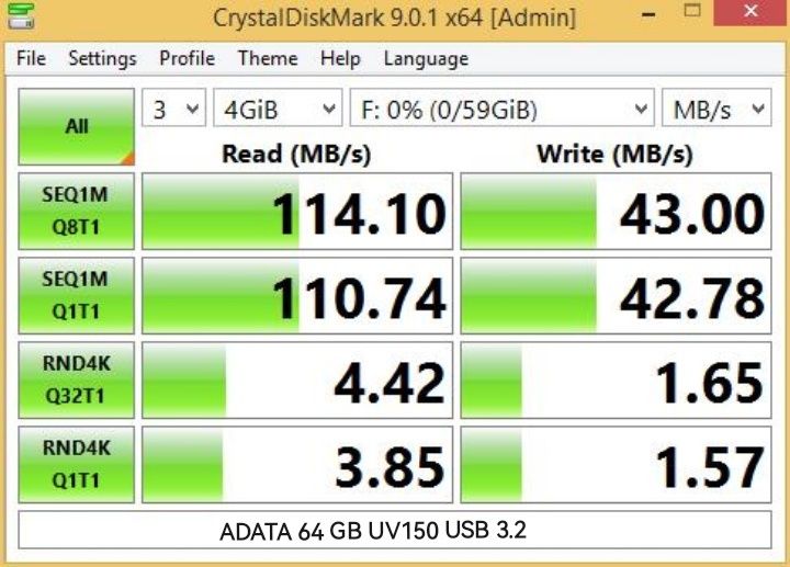 Adata 64 GB UV 150 3.2 USB Flash & Adata 32 GB SDMI+ADAP UHS-I CL10