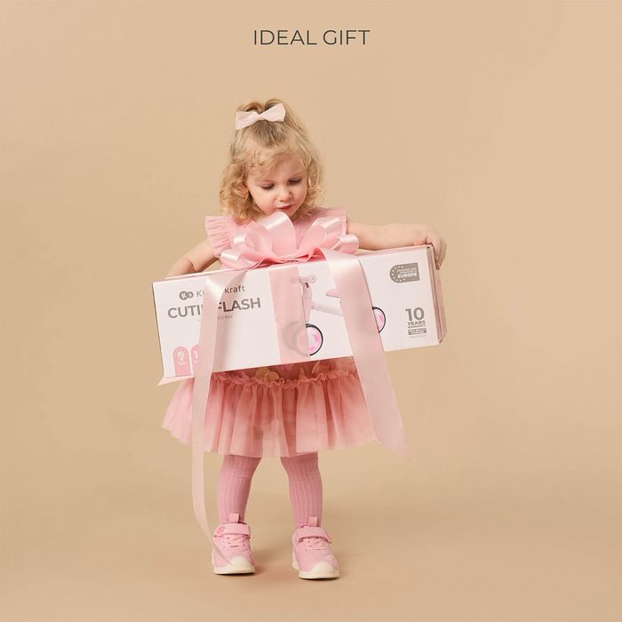 Баланс Колело KINDERKRAFT  Cutie Flash Розово със Светещи Гуми 2.1 КГ