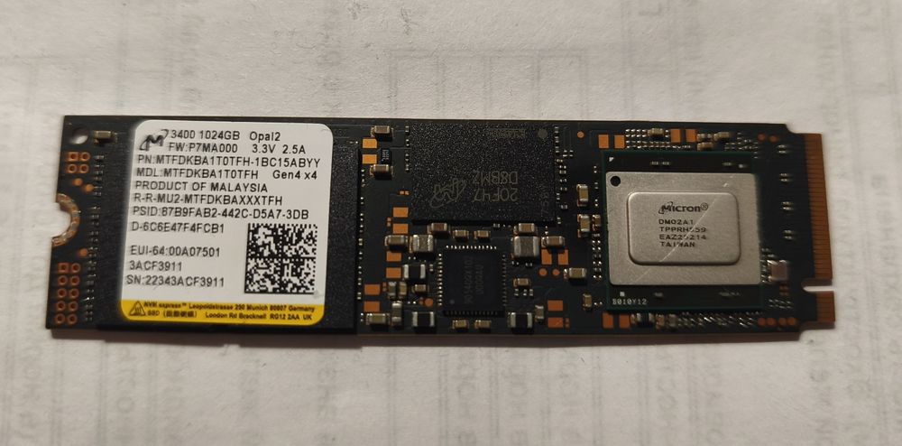 1tb ssd m2 Micron nvme gen4x4 6500mb/s speed