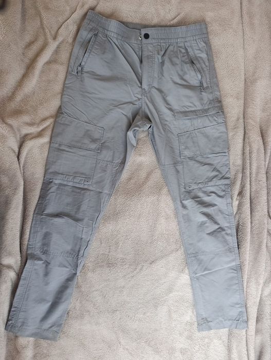 H&M Regular Fit Ripstop Cargo Joggers - Grey - Men (Gri)