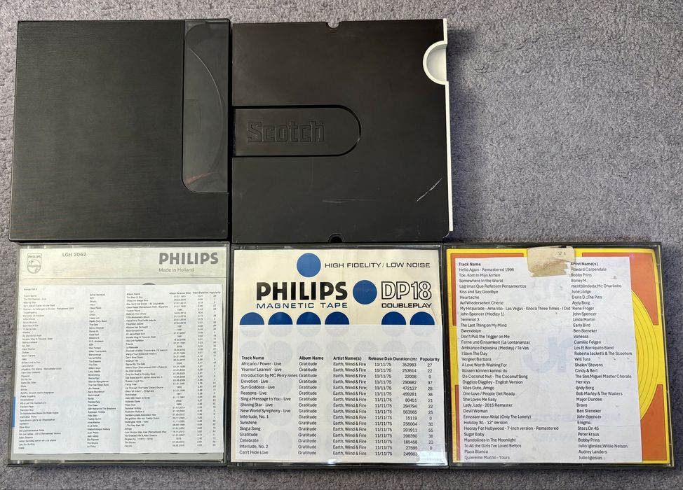 Lot 5 benzi magnetofon pe 18 - Olanda/Germania