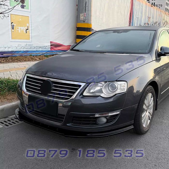 Преден лип спойлер за VW Volkswagen Passat B6 DV679 тунинг добавка предна броня пасат preden spoiler