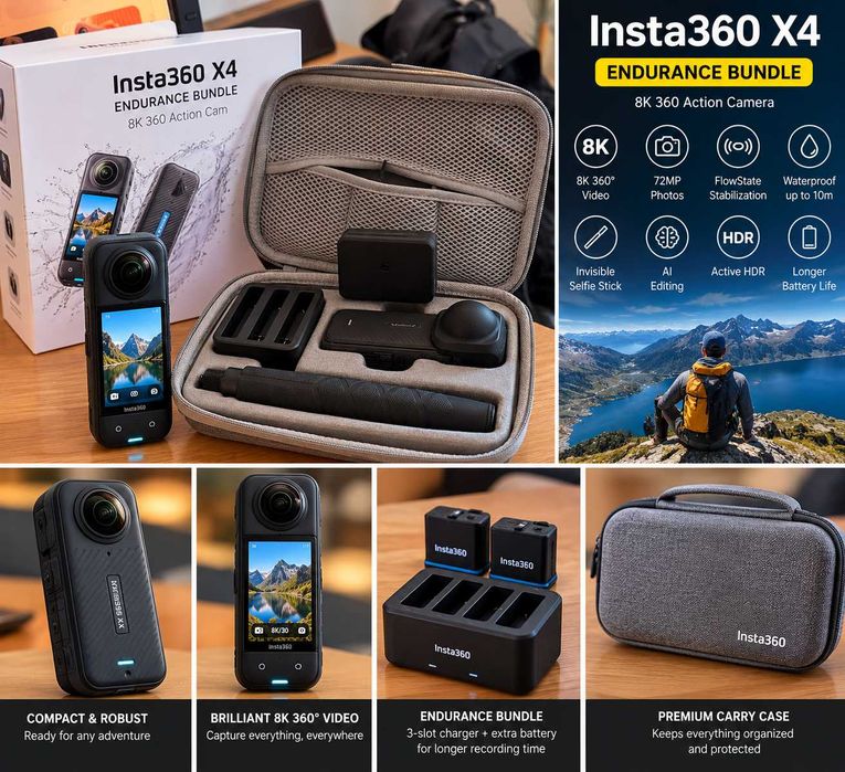 DE VÂNZARE | Insta360 X4 – endurance bundle