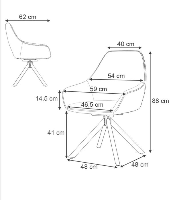 Тапициран въртящ се стол Vicco Eleganza 8317
