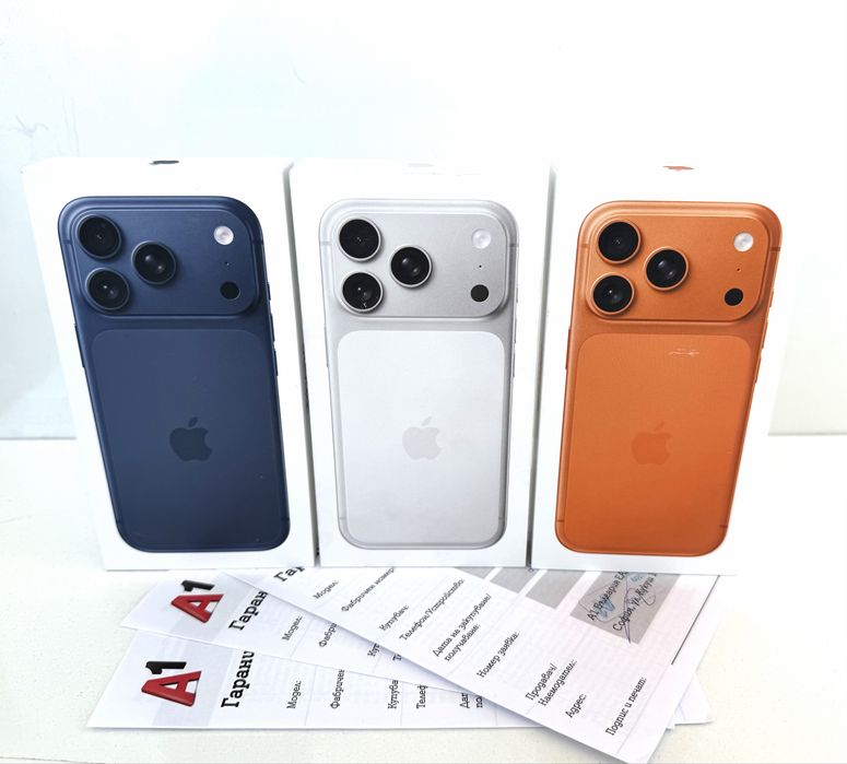 НОВ! iPhone 17 Pro 256GB Silver / Orange / Blue ГАРАНЦИЯ 24 Месеца!