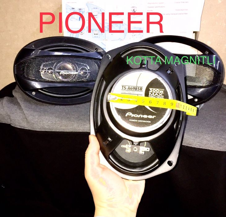 Pioneer 600W kalonka yangi 2ta katta 9sm  magnitli chekasi rezinkali