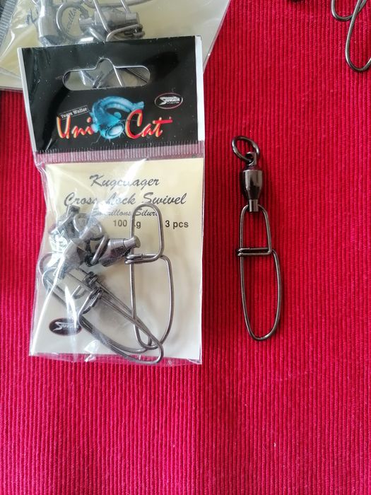UniCat - Seturi agrafe + vartejuri pentru pescuit la somn rezistenta 100 kg