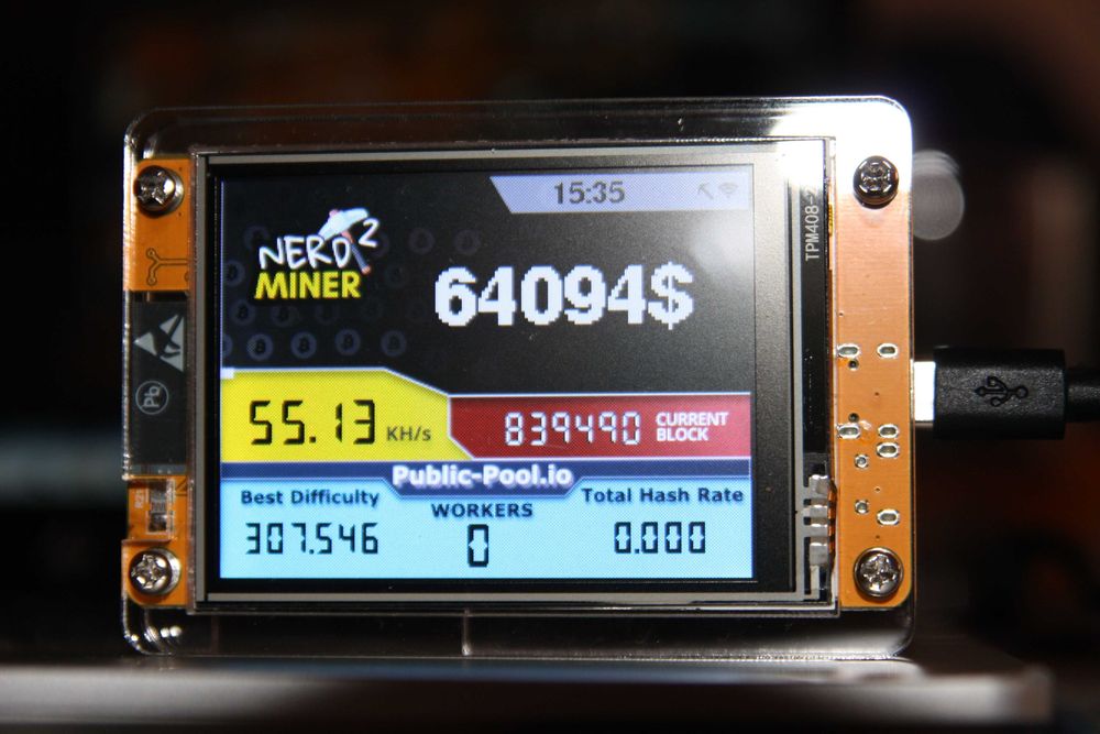 Nerdminer 2 Bitcoin miner