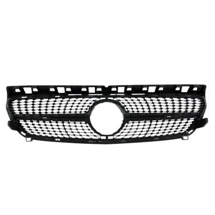 Решетка Mercedes W176 A-Class (2013-2015) - Diamond look, черна с хром лайсни