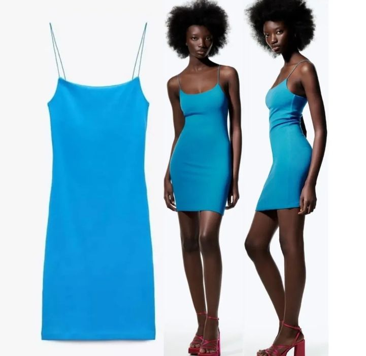 Дамска синя рокля