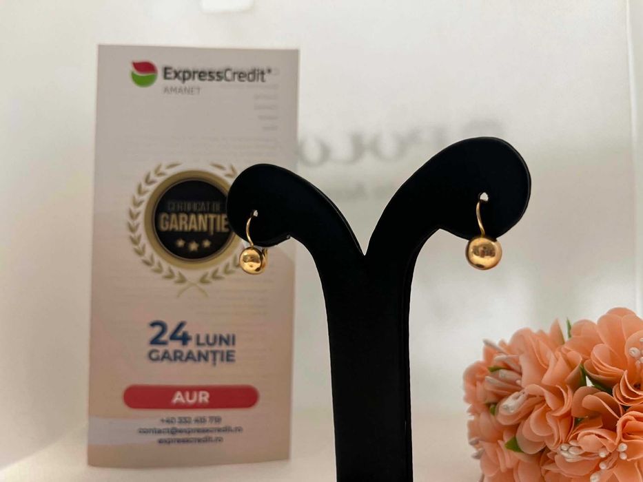 Cercei Aur 14k 1.19g (AG16 Moldova b32956)-Garantie 2 ani!