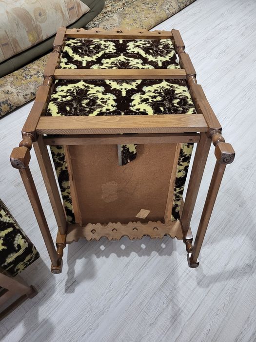 Set 6x scaune masa sculptate lemn masiv noi jilt fotolii