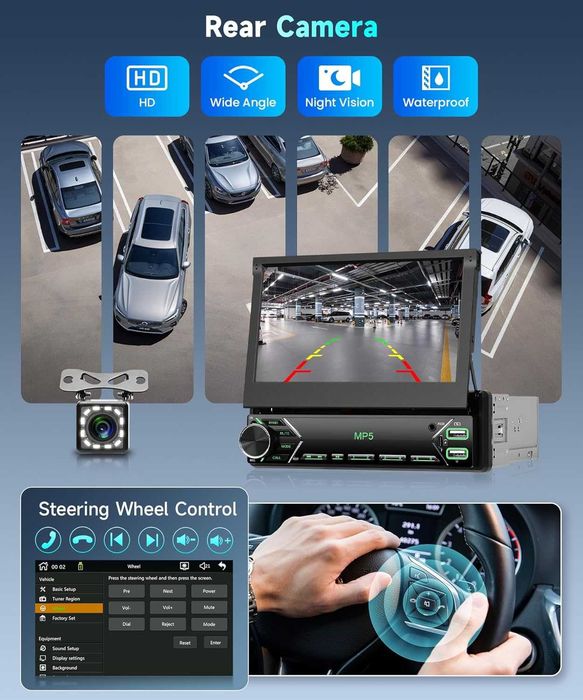 DAB/DAB+ Безжично еднодиново автомобилно радио с Carplay/Android Auto
