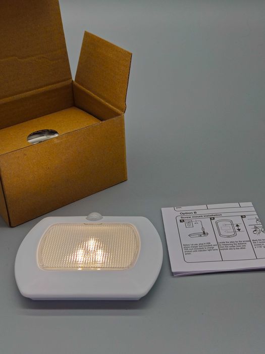 Комплект 2 броя LED нощни лампи с датчик за движение, USB зареждане