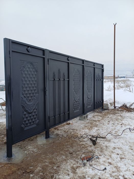 Ворота навес перила