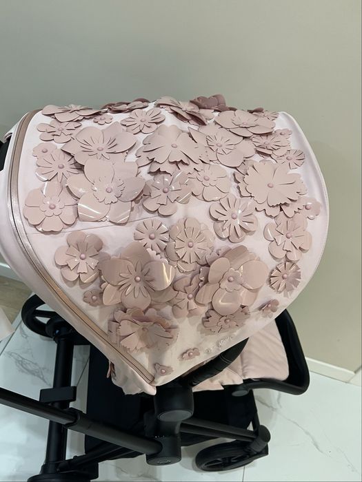 Тапицерия за седалка Cybex Priam 4 Simply flowers розова