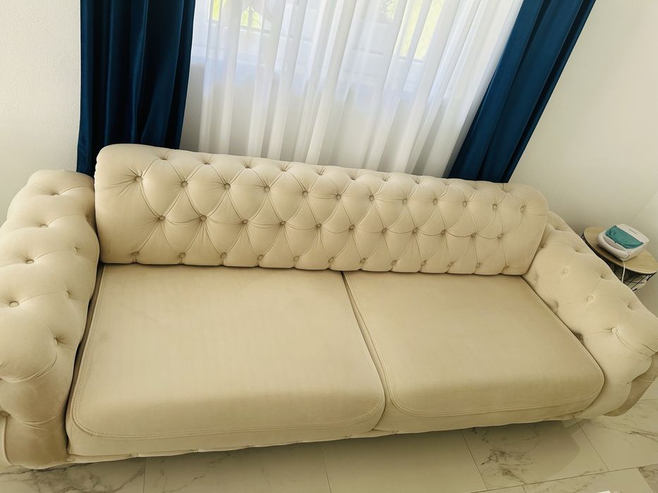 Vand set living canapea cu 2 fotolii