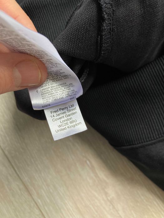 Фред Пери Fred Perry черно горнище горница размер М
