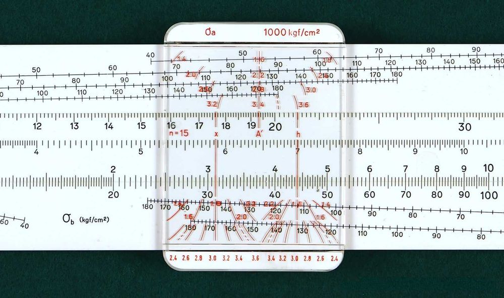 rigla tehnica masurat rezistenta  fier beton f rara Faber Castell 2/31