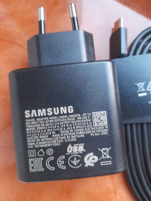 Încărcător original samsung 45w+cablu