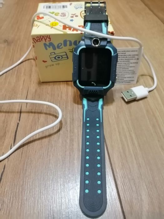 Ceas smartwatch pentru copii, verde cu negru