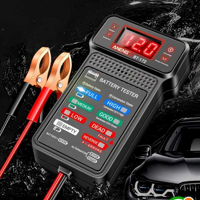 лед дигитален уред-тестер за акумулатор-уред за генератор за автомобил
