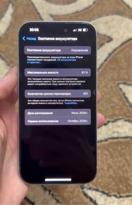 Айфон15 91 емкость