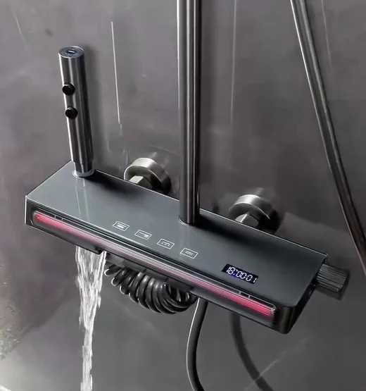 Модерен интелигентен душ с дисплей и динамична LED подсветка D54