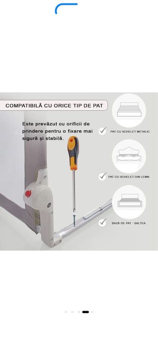 Nou Protecție pat copii barieră laterală margine