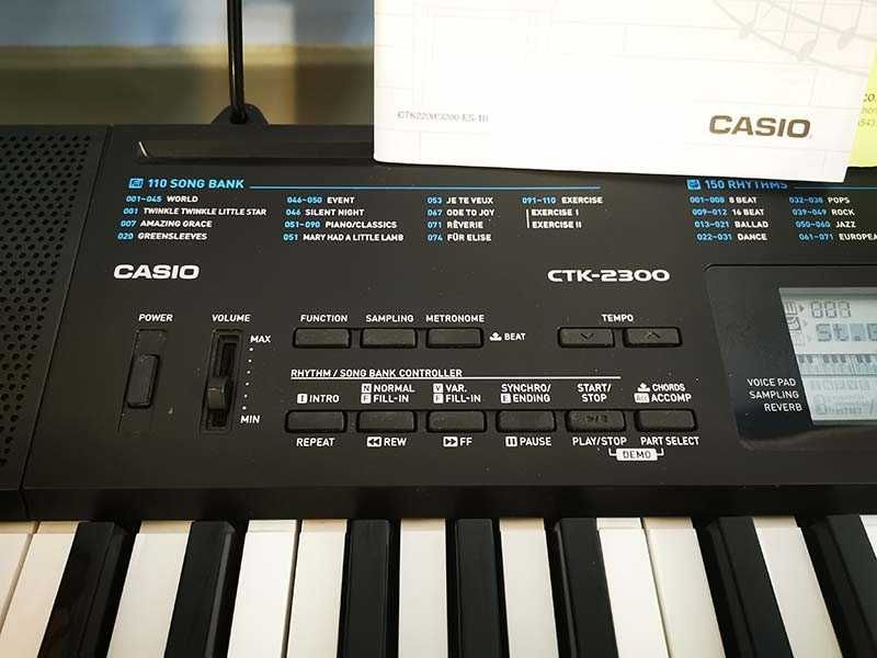 компютърна миди клавиатура CASIO CTK-2300 синтезатор с 5 октави плътни клавиши и USB