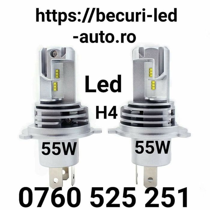 Două Becuri Led Zes H4-Hb2-9003 (două faze ) 55W/12000Lm/6500K