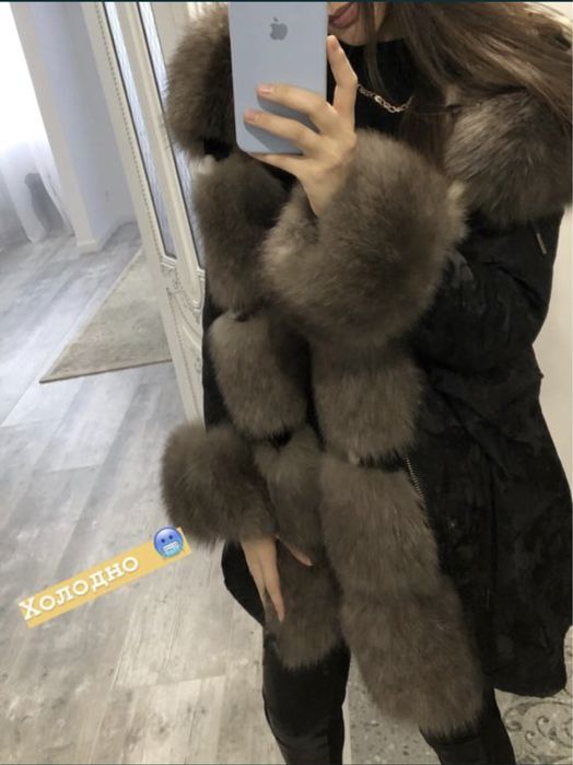 Парка , тёплая с норкой